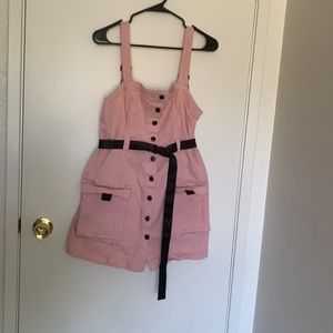 Pink utility dress
